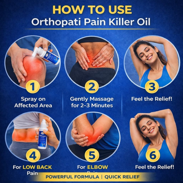 Orthopati Pain Killer Oil – Fast Relief for Joint & Muscle Pain (100ml)