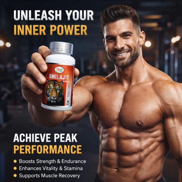 Shilajit Capsules – Natural Energy & Vitality Support (60 Capsules)