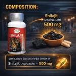 Shilajit Capsules – Natural Energy & Vitality Support (60 Capsules)